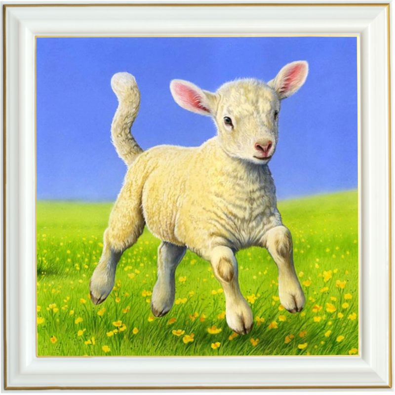 Broderie diamant - Agneau
