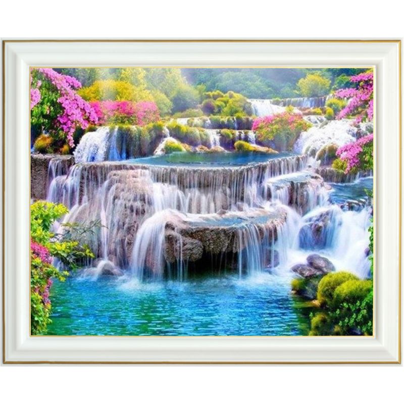 Broderie diamant - Cascade au paradis
