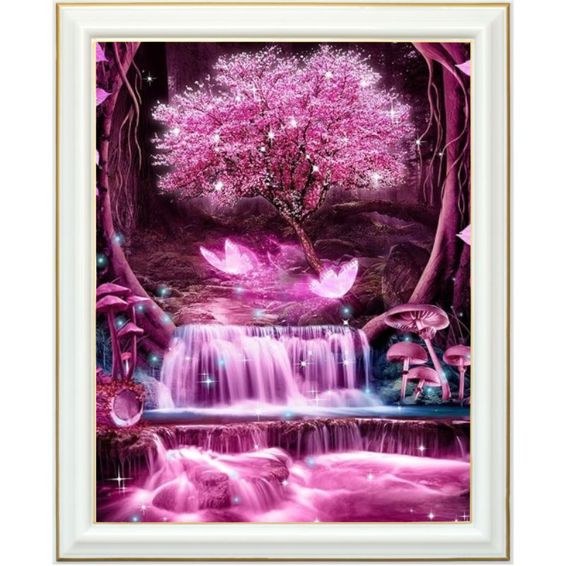 Diamond painting - Cascade rose