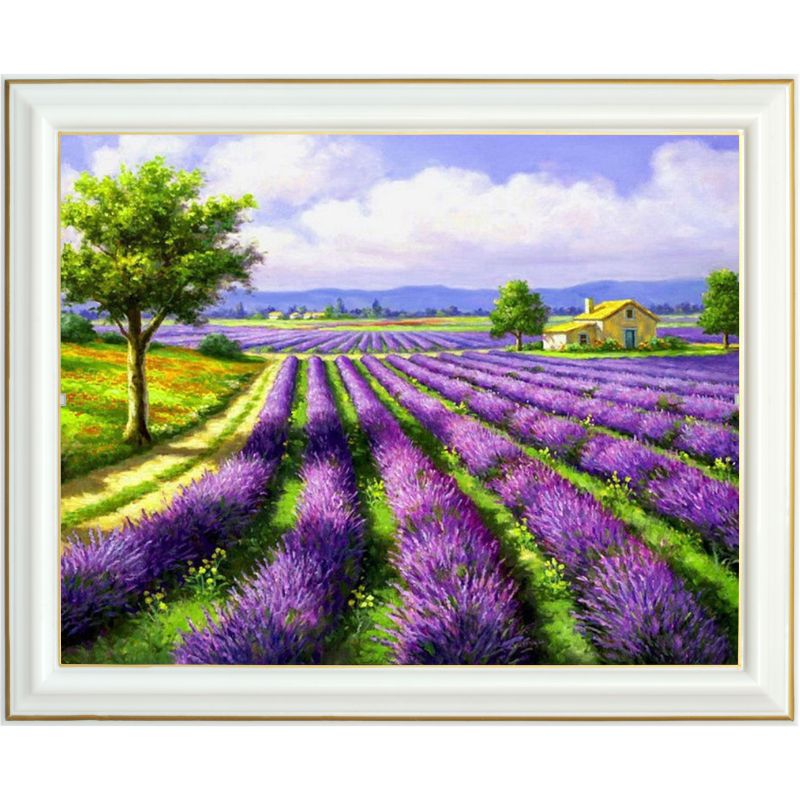 Broderie diamant - Champ de lavande