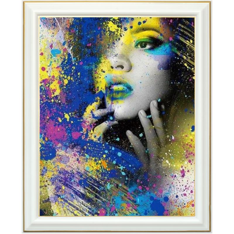Diamond painting - Portrait femme coloré