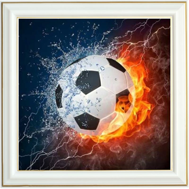Broderie diamant - Ballon de foot