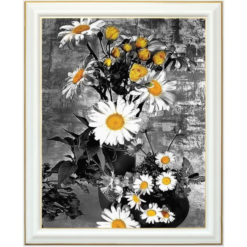 Tableau diamant - Marguerites