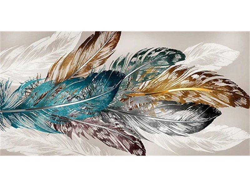 Broderie diamant XXL - Plumes scandinaves