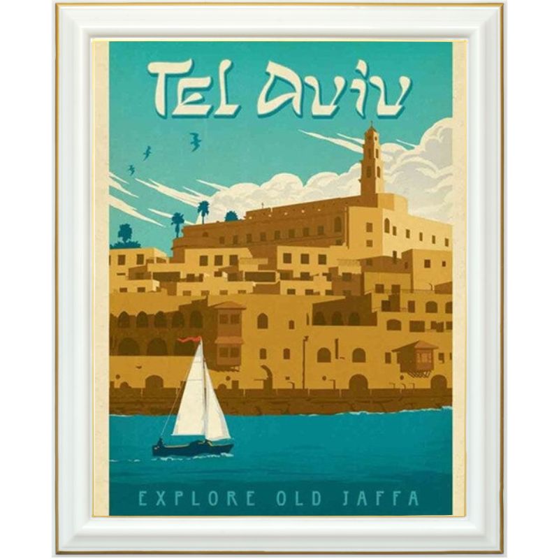 Broderie diamant - Affiche Tel Aviv
