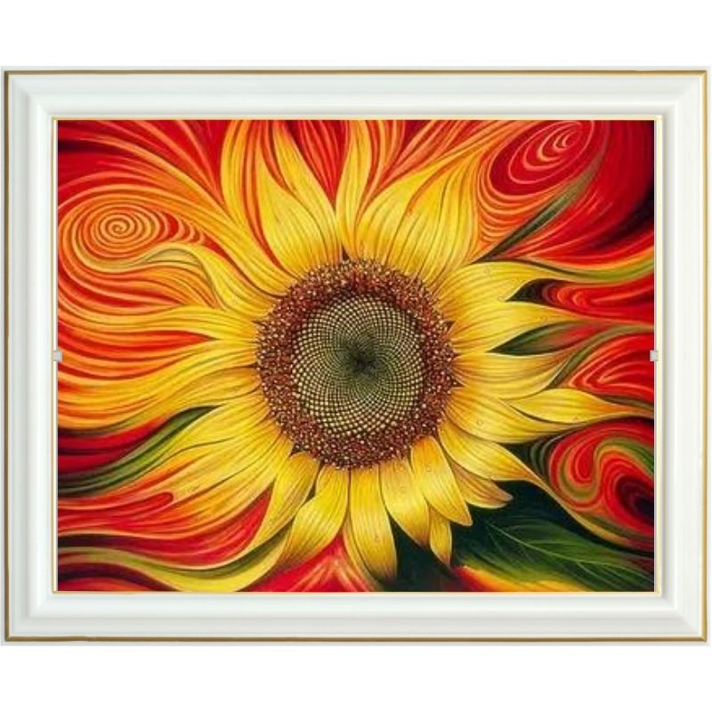Broderie diamant - Fleur de tournesol abstrait