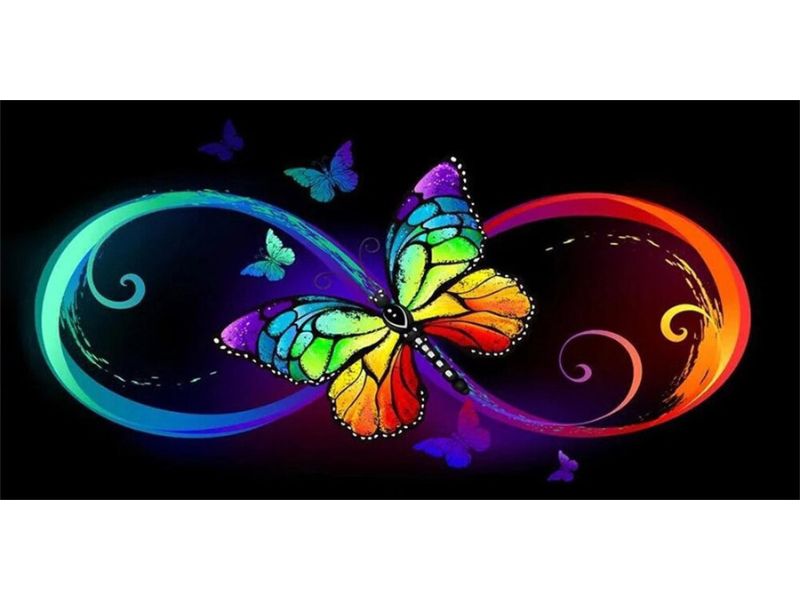 Broderie diamant XXL - Papillon cosmique