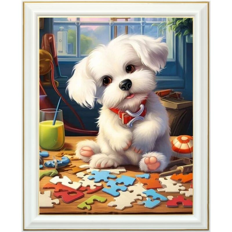 Diamond Painting AB - Le puzzle complice du Bichon Maltais