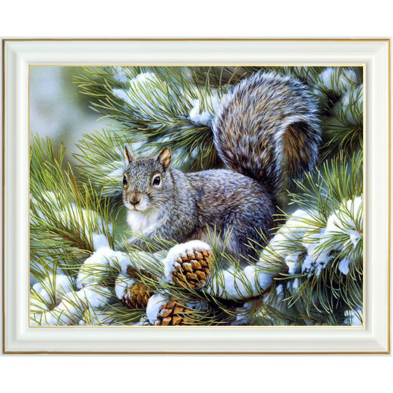Diamond painting AB - Écureuil hivernal