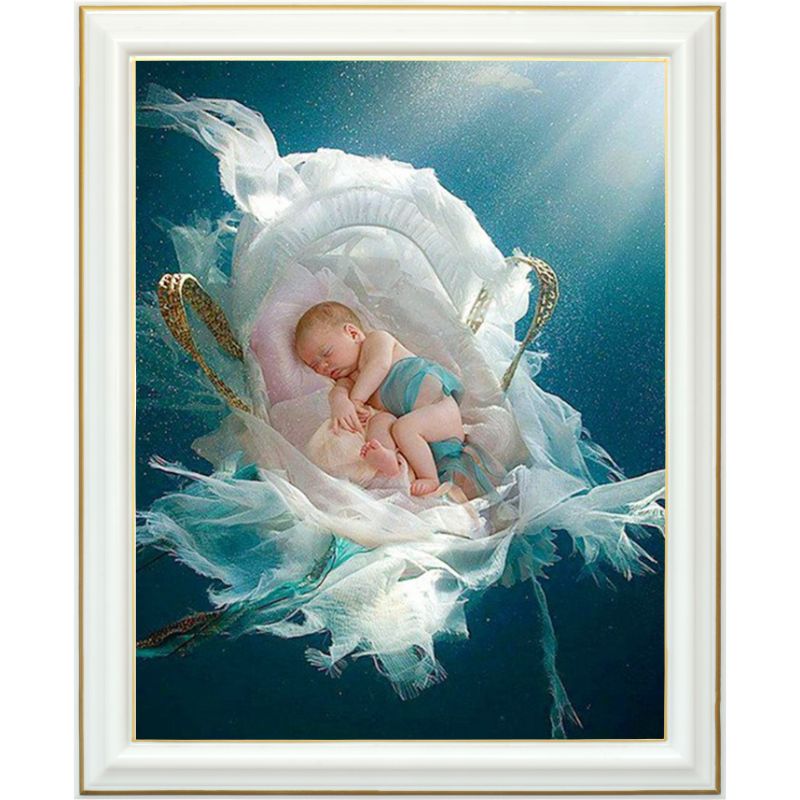 Broderie diamant - Bébé de l'océan