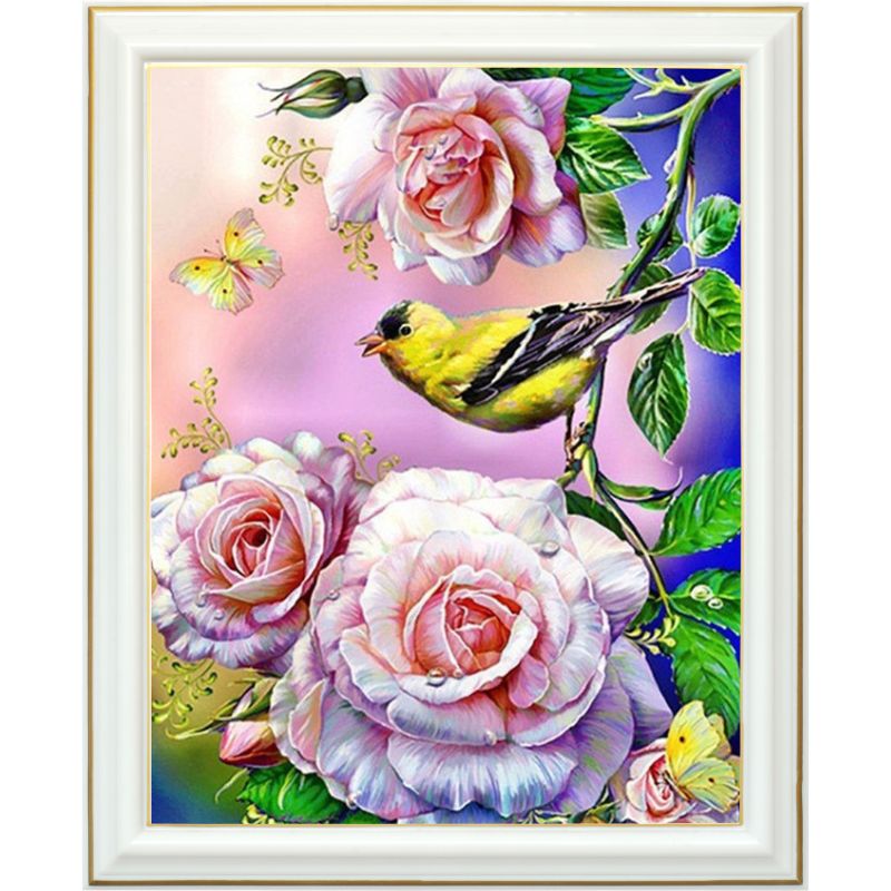 Broderie diamant - Chardonneret jaune