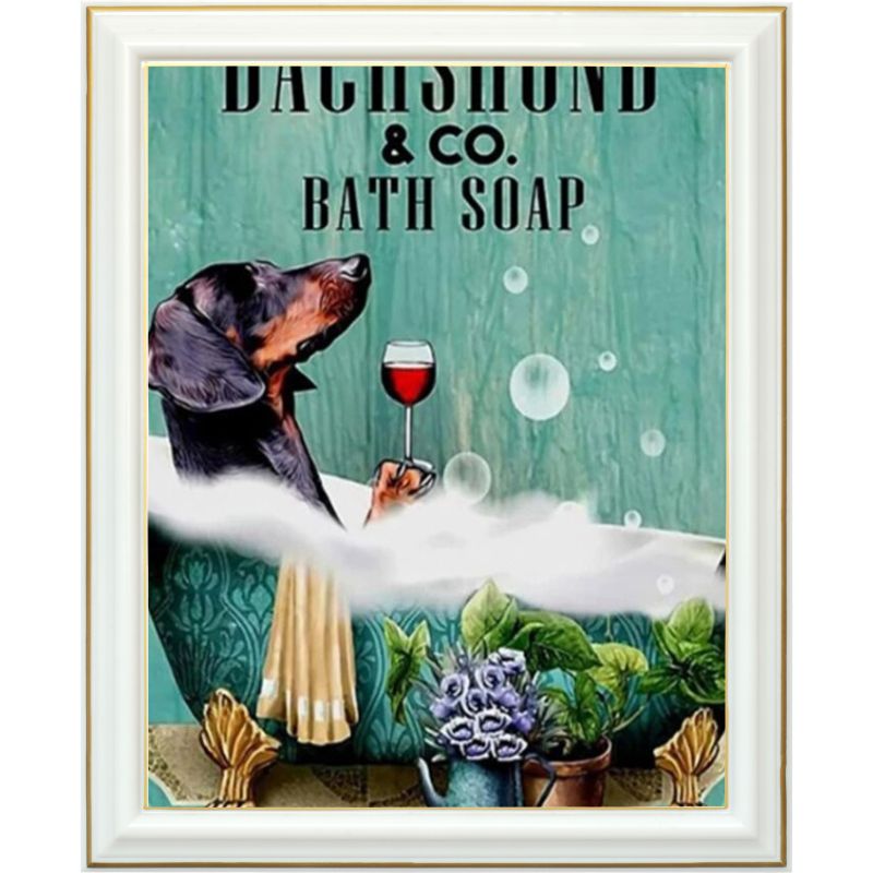 Diamond painting - Repos du dobermann