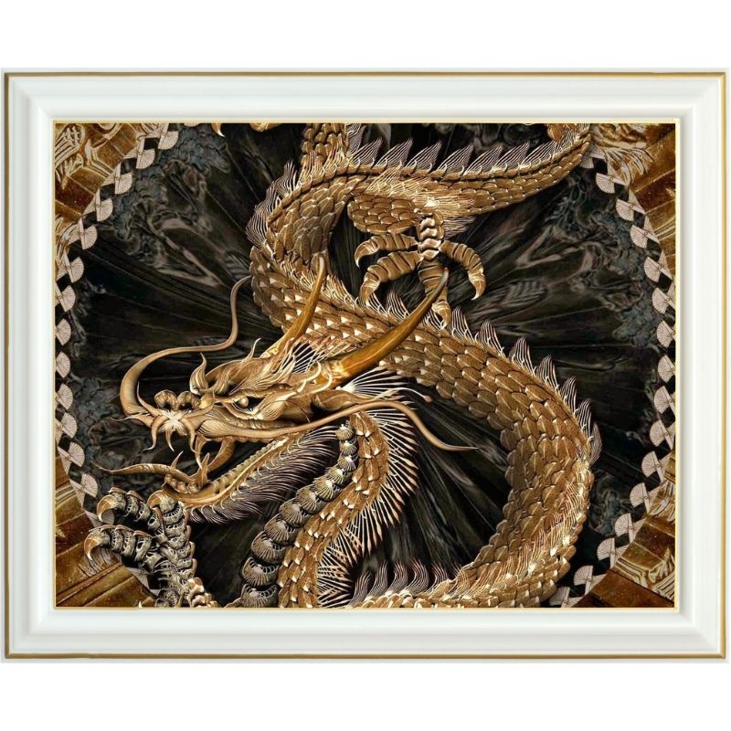 Broderie diamant - Dragon d'or
