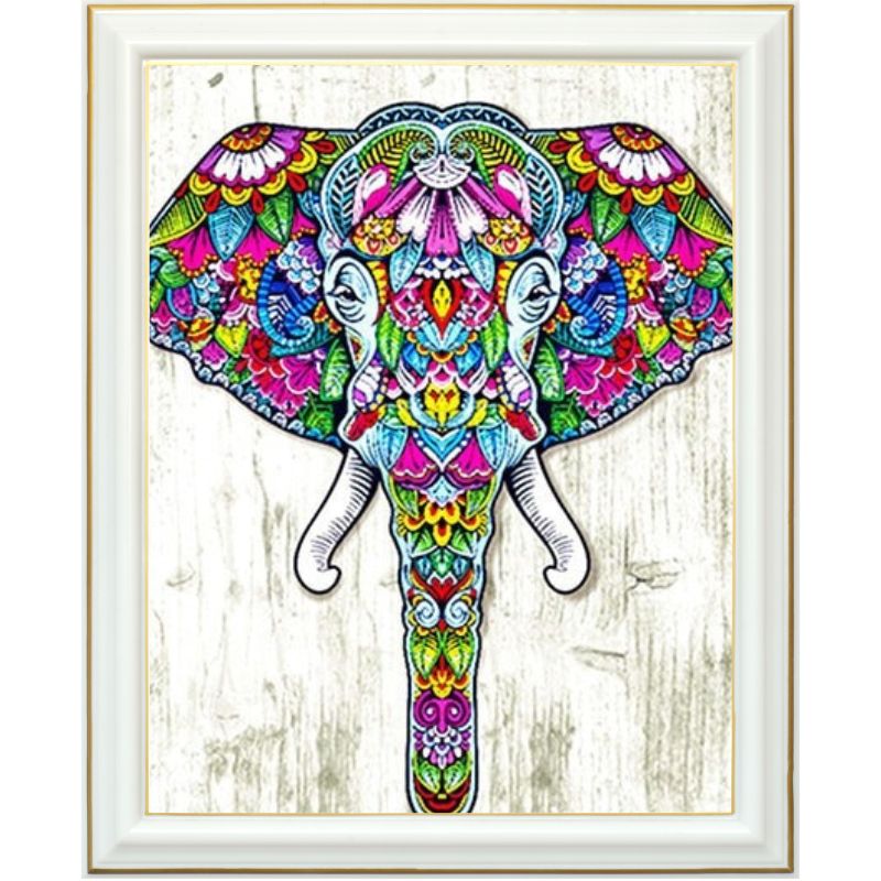 Diamond painting - Tête d'éléphant