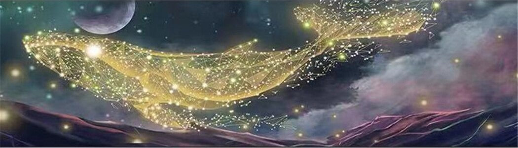 Diamond painting XXL - Baleine cosmique - 50 x 175 cm