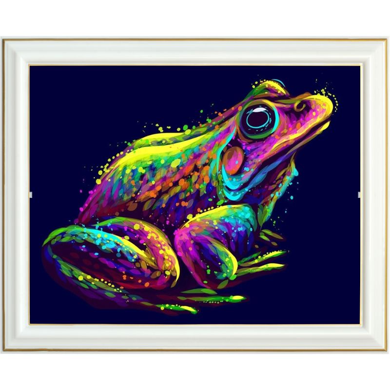 Broderie diamant - Grenouille multicolore