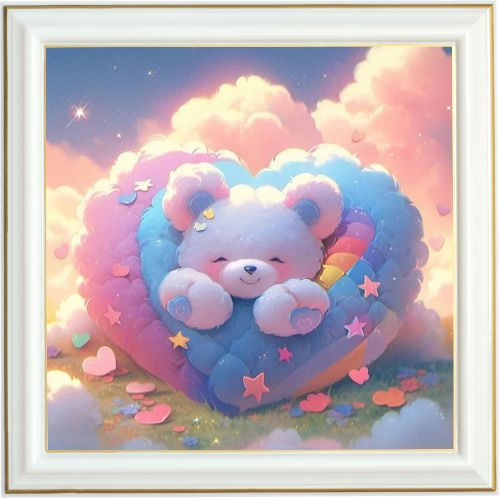 Diamond painting AB - Amour de nounours