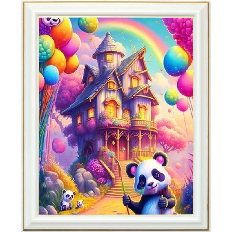 Diamond painting AB - Chateau du panda