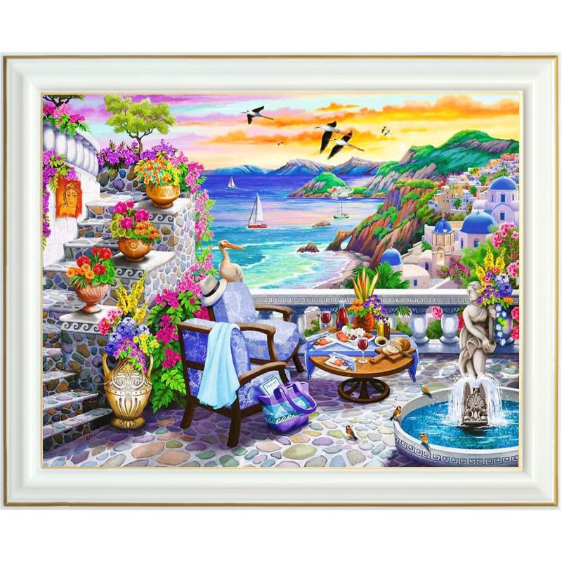 Diamond painting - Patio grecque
