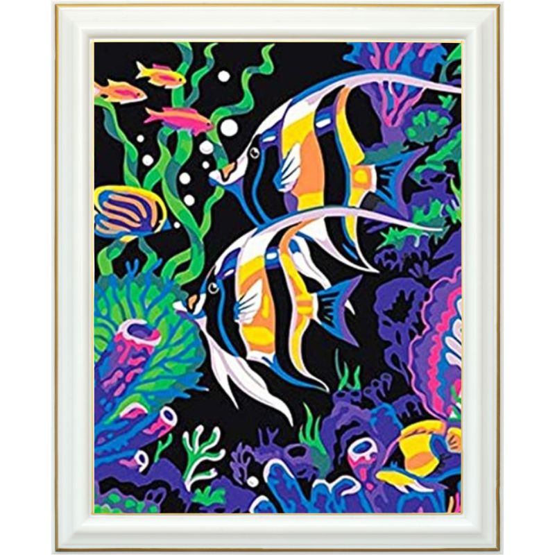 Broderie diamant - Poissons des coraux