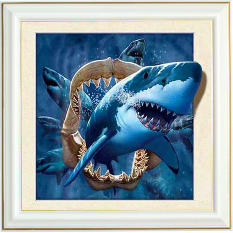 Peinture diamant - Requin