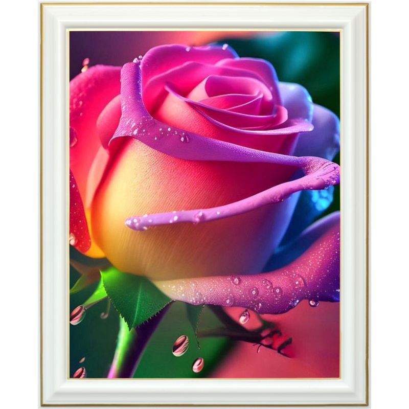 Diamond painting AB - Rose du bonheur