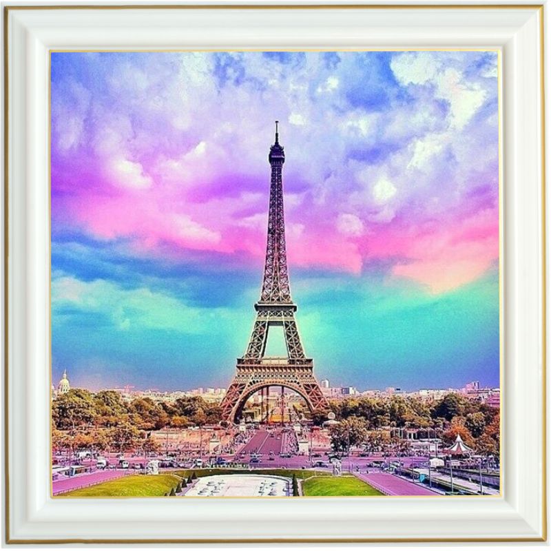 Broderie diamant - Tour Eiffel et Champ de Mars