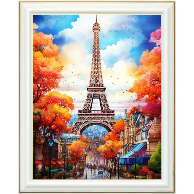 Kit Diamond Painting - Allée étincelante de la Tour Eiffel