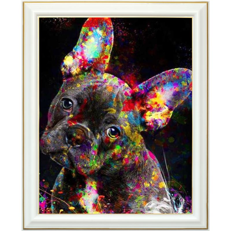 Peinture diamant - Bouledogue français