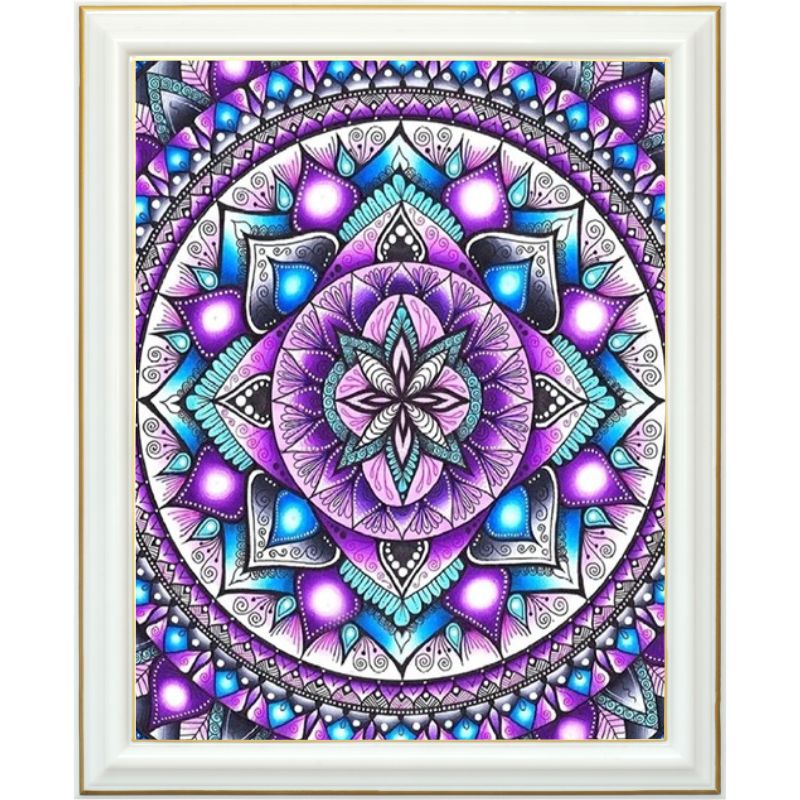 Peinture diamant - Mandala violet