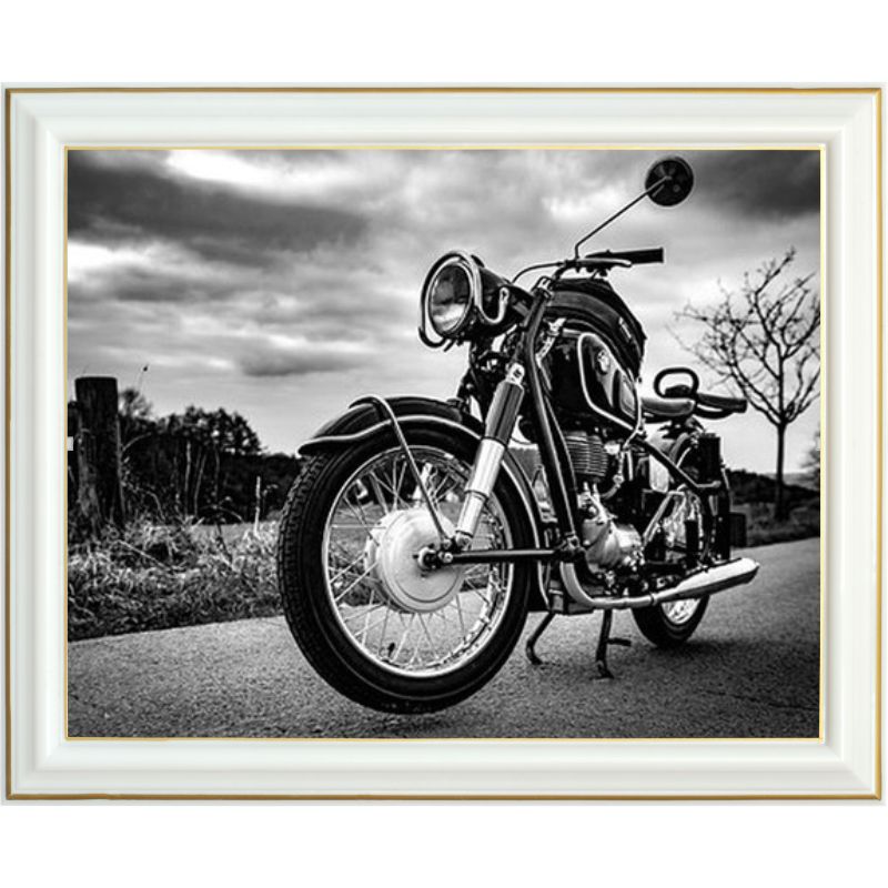 Peinture diamant - Moto ancienne