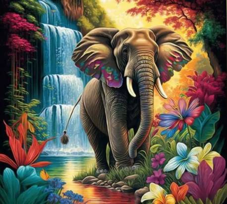 Diamond painting animaux