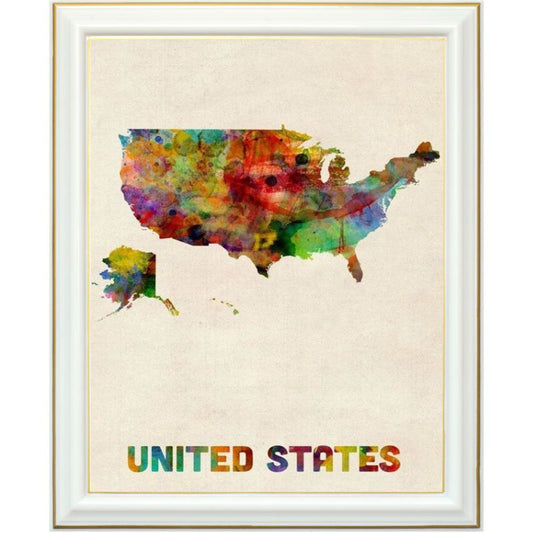 Broderie diamant - Carte États-Unis multicolore
