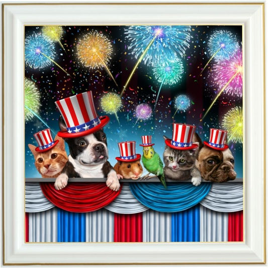 Broderie diamant - Animaux en fête