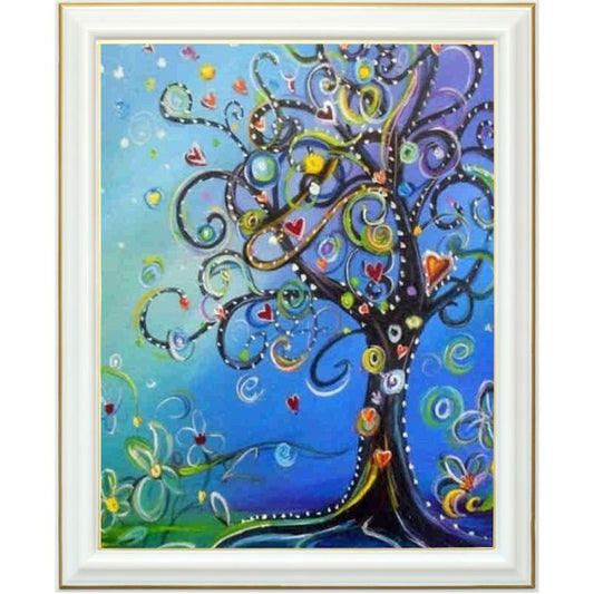 Broderie diamant - Dessin d'arbre