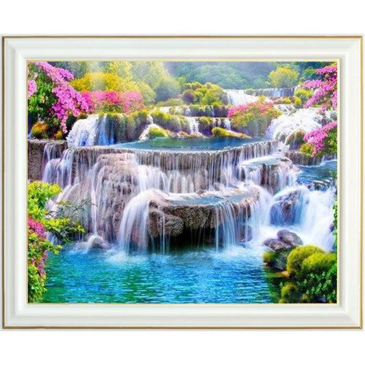 Broderie diamant - Cascade au paradis