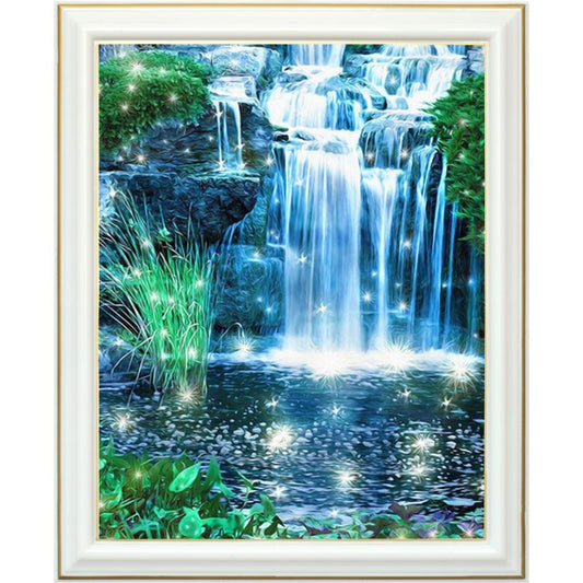Broderie diamant - Cascade féérique