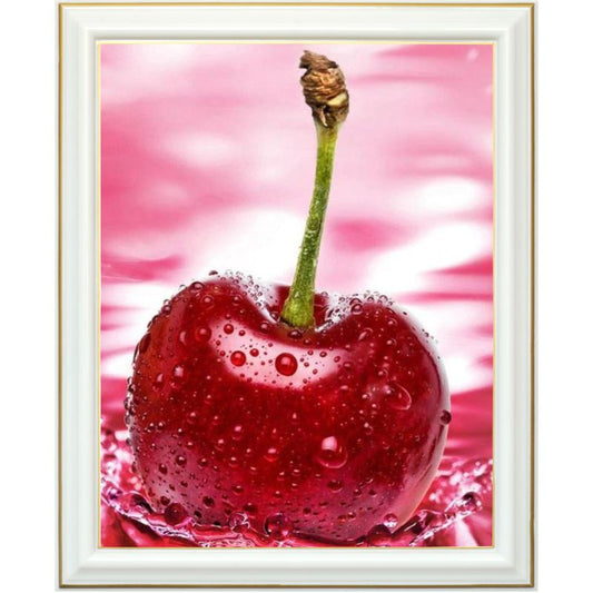 Broderie diamant - Cerise