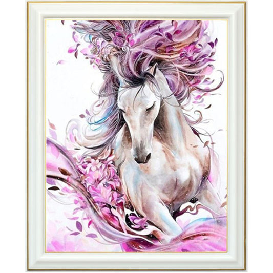 Peinture diamant - Cheval de princesse