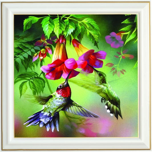 Broderie diamant - Les colibris