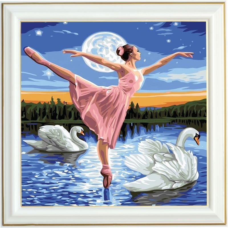 Broderie diamant - Danseuse et cygnes