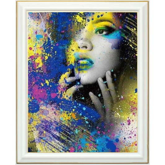 Diamond painting - Portrait femme coloré