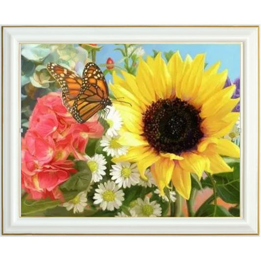 Broderie diamant - Bouquet estival