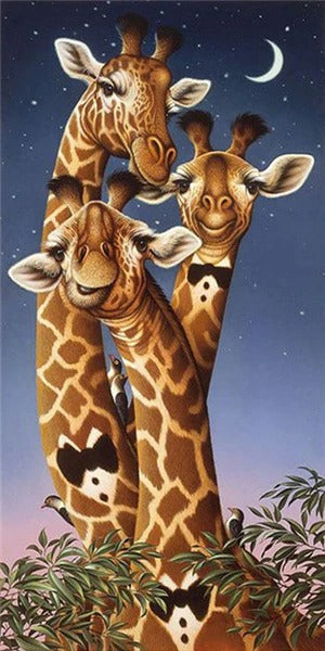 Broderie diamant XXL - Girafes