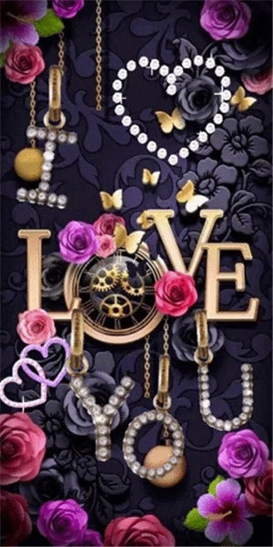 Broderie diamant XXL - Love