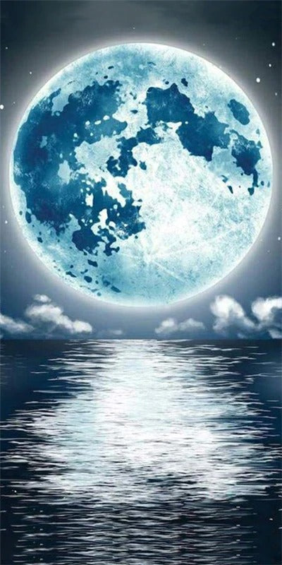 Broderie diamant XXL - Pleine lune
