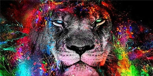 Broderie diamant XXL - Tigre abstrait