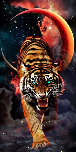 Broderie diamant XXL - Tigre