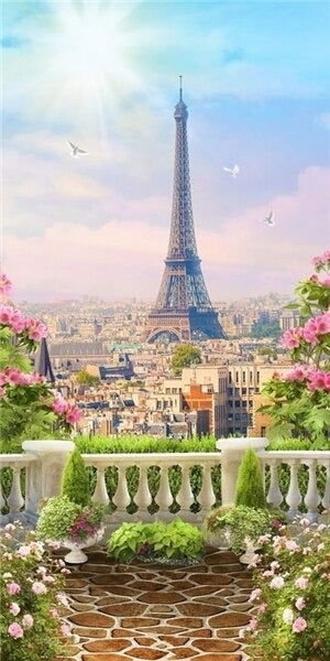 Broderie diamant XXL - Vue sur la Tour Eiffel