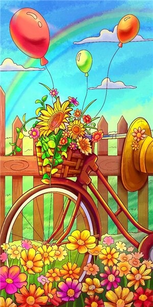 Broderie diamant XXL - Bicyclette